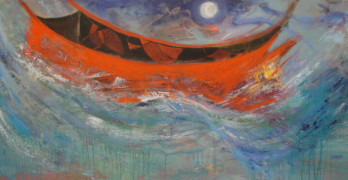 Warrior Canoe by Holly Friesen