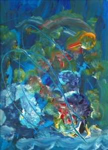 Down Syndrome Awareness Month paintings Seascape Beach