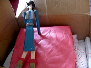 Wooden Cowgirl Doll