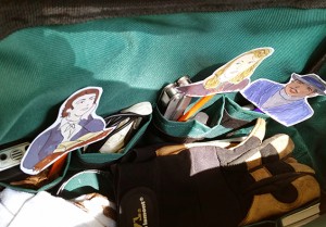 Keats Hughes and Plath in tool bag