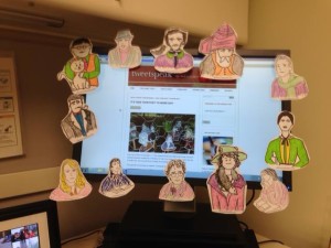 I took a whole flock of poets to work with me in July. Can you tell who they are?