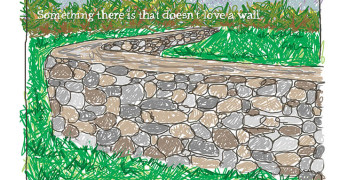 Common Core Picture Poem Mending Wall by Robert Frost featured