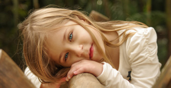 Tweetspeak Poetry - Memoir Notebook Too Close for Comfort Darrelyn Saloom little girl blonde hair blue eyes
