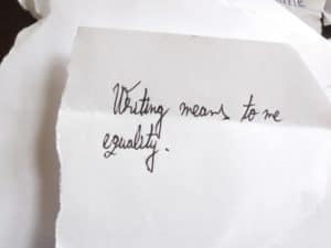 Handwriting of Writing Means to Me