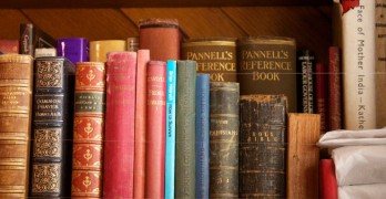 Old Books on Shelf - Eureka Springs Carnegie Library