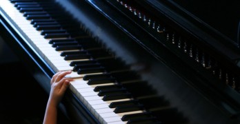 Piano by D. H. Lawrence Coloring Page Poem child's hand reaching piano keys