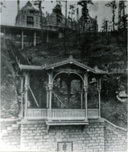 Gazebo on site for Eureka Springs Carnegie Library