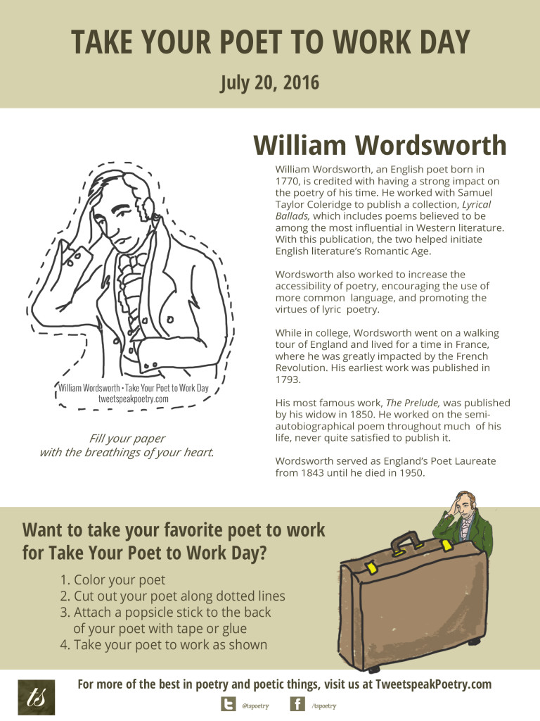 Take Your Poet to Work Day - Printable William Wordsworth