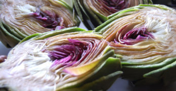 Artichoke cut open