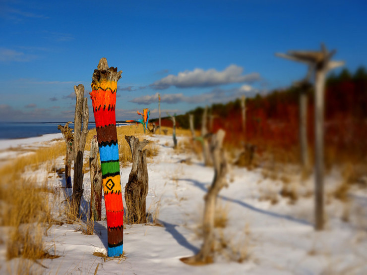 Totem in snow Ocean Vuong
