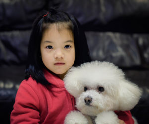 Girl with puppy Eugene Field