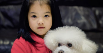 Girl with puppy Eugene Field