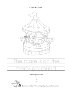 Merry Go Round Coloring