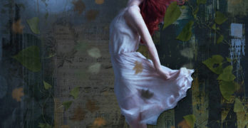 Woman Floating Surreal Meteorites