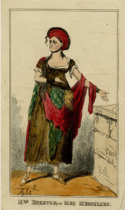 poster for a play showing meg merrilies