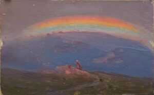 rainbow above mountains