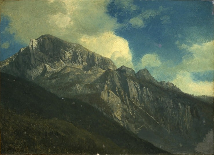 mountain on a plain