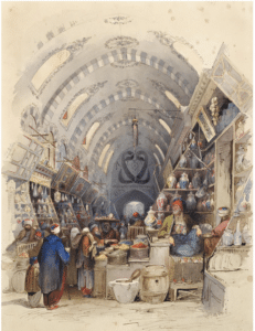 the egyptian bazaar in istanbul, turkey