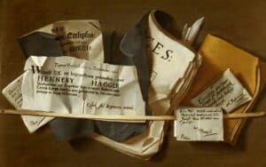 death notices on paper crumpled up