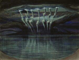 lightening over water