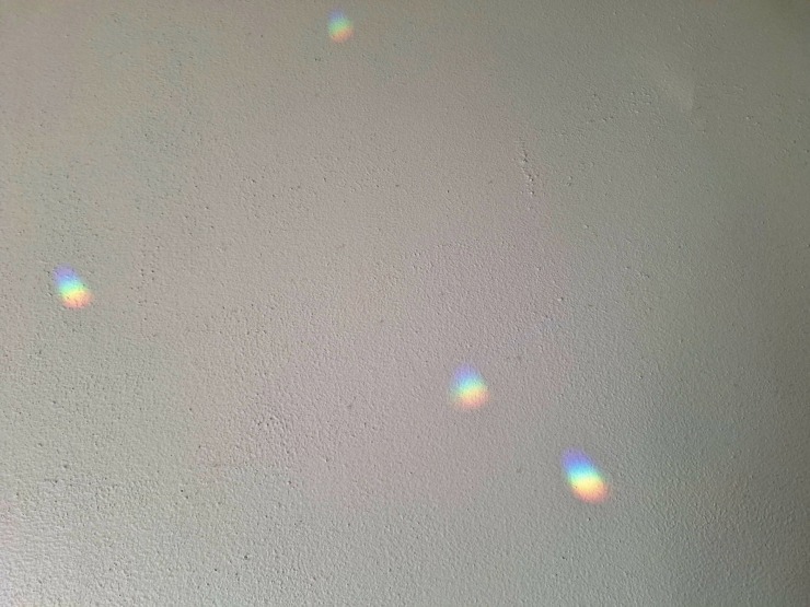 Bethany prisms on textured wall