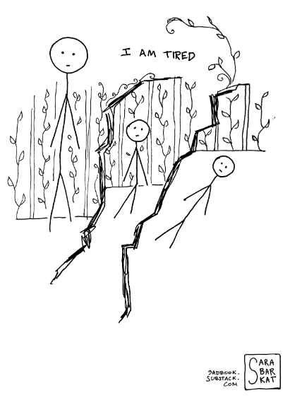 I am tired comic by sara barkat