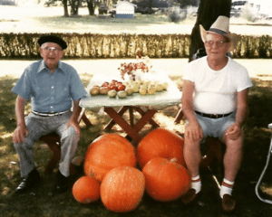Sandra Murphy's grandpa with pumpkins
