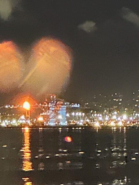 heart over city lights
