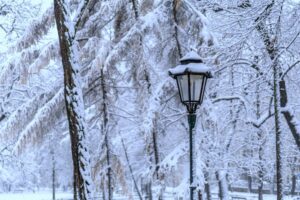 lantern in snow-simile poem