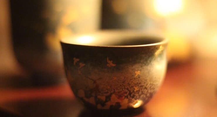 Japanese tea set-little birds night photography