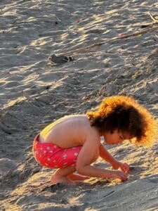 child on beach