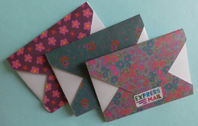 Floral envelopes back