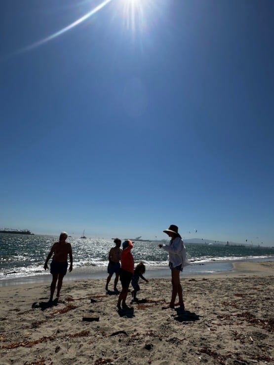 bright sun on beach